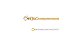  Collier à maillons - Gourmette - 1.7mm - 45cm - Argent doré