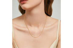  Link necklace - Gourmet - 1.7mm - 50cm - Goldplated