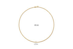  Gliederkette - Gourmet - 1.9mm - 42cm - Vergoldet