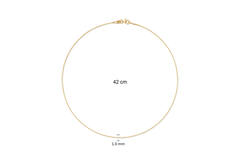  Gliederkette - Venezianisch - 1mm - 42cm - Vergoldet
