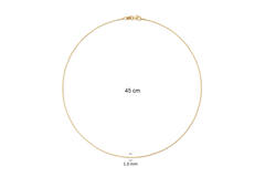  Gliederkette - Venezianisch - 1mm - 45cm - Vergoldet