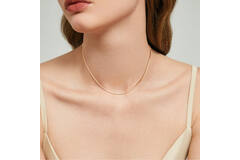  Link necklace - Venetian - 1.1mm - 42cm - Goldplated