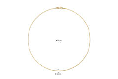  Link necklace - Venetian - 1.1mm - 45cm - Goldplated