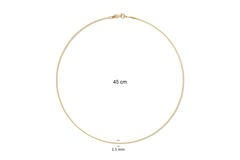  Schakelketting - Venetiaan - 1.5mm - 45cm - Zilver verguld