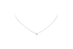  Necklaces with pendant - Letter D - Anchor - Silver - 43cm