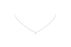  Necklaces with pendant - Letter F - Anchor - Silver - 43cm