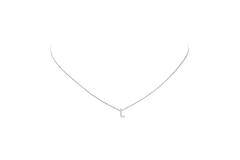 Colliers à pendentif - Letter L - Ancre - Argent - 43cm