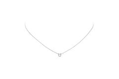  Necklaces with pendant - Letter U - Anchor - Silver - 43cm