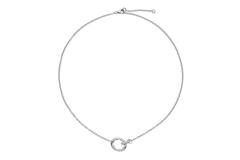  Collier - Rond - Anker - Zilver - 45cm