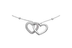  Collier - Cœur - Ancre - Argent - 45cm