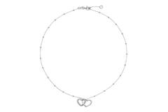  Collier - Cœur - Ancre - Argent - 45cm