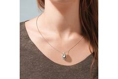  Collier - Druppel - Gourmet - Zilver - 60cm