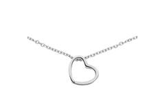  Collier - Hart - Anker - Zilver - 45cm