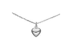  Necklace - Heart - Anchor - Silver - 45cm