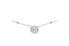  Collier - Rond - Ancre - Argent - 45cm