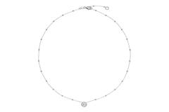  Collier - Rond - Ancre - Argent - 45cm
