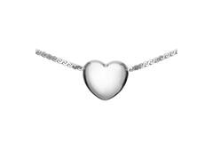  Collier - Cœur - Maillon fantaisie - Argent - 45cm