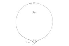  Collier - Cœur - Maillon fantaisie - Argent - 45cm