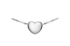 Necklace - Heart - Fantasy link - Silver - 45cm