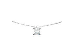  Necklace - Square - Anchor - Silver - 45cm