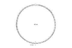  Gliederketten - Palmier, Fuchsschwanz - Silber - 45cm