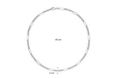  Link necklaces - Jasseron - Silver - 45cm