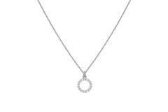  Necklace - Circle - Anchor - Silver - 42cm