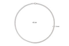  Colliers maillons - Maillon fantaisie - Argent - 43cm