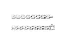  Gliederketten - Fantasieglied - Silber - 43cm
