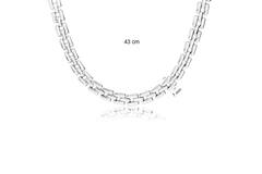  Gliederketten - Fantasieglied - Silber - 43cm