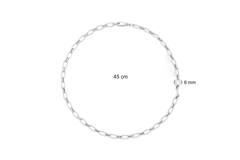  Gliederketten - Büroklammer - Silber - 45cm