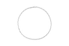  Colliers maillons - Trombone - Argent - 45cm