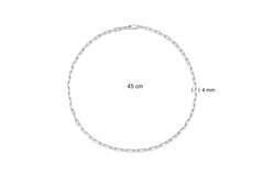  Colliers maillons - Trombone - Argent - 45cm