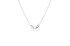  Collier - Trombone - Argent - 45cm