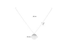 Kette - Graveerplaat - Anker - Silber - 45cm