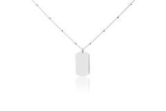  Collier - Graveerplaat - Anker - Zilver - 39-42cm