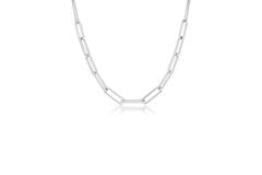  Colliers maillons - Trombone - Argent - 45cm