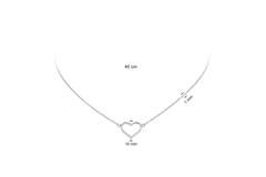  Halsketten mit Stein - Herz - Anker - Silber - 43cm