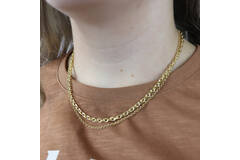  Link necklaces - Anchor - Goldplated - 45cm