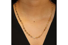  Schakelcollier - Anker - Zilver verguld - 50cm