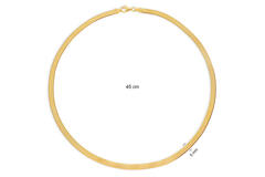  Schakelcollier - Gourmet - Zilver verguld - 45cm