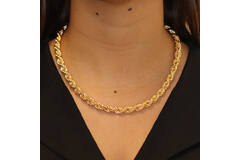  Link necklaces - Rope - Goldplated - 45cm