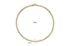  Collier - Rond - Zilver - 45cm