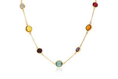  Collier - Jasseron - Zilver verguld Colors from Nature - 