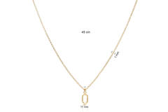  Necklaces with pendant - Goldplated - 45cm
