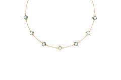  Kette - Blume - Jasseron - Vergoldet - 55cm Colors from Nature - 