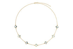  Kette - Blume - Jasseron - Vergoldet - 55cm Colors from Nature - 
