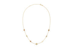  Necklaces with pendant - Jasseron - Goldplated - 55cm Colors from Nature - 
