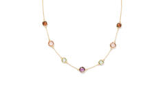  Necklace - Jasseron - Goldplated - 55cm Colors from Nature - 