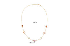  Necklace - Jasseron - Goldplated - 55cm Colors from Nature - 